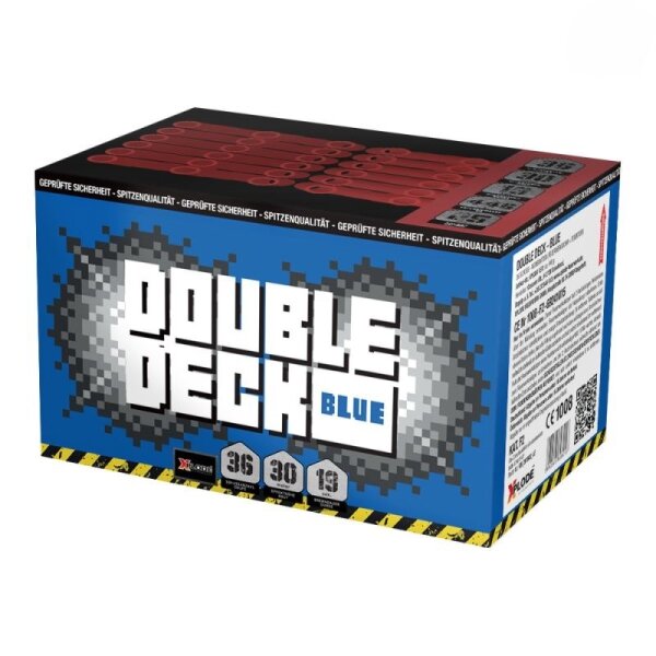 Double Deck Blau, 36-Schuss XXL F&auml;cher-Batterie