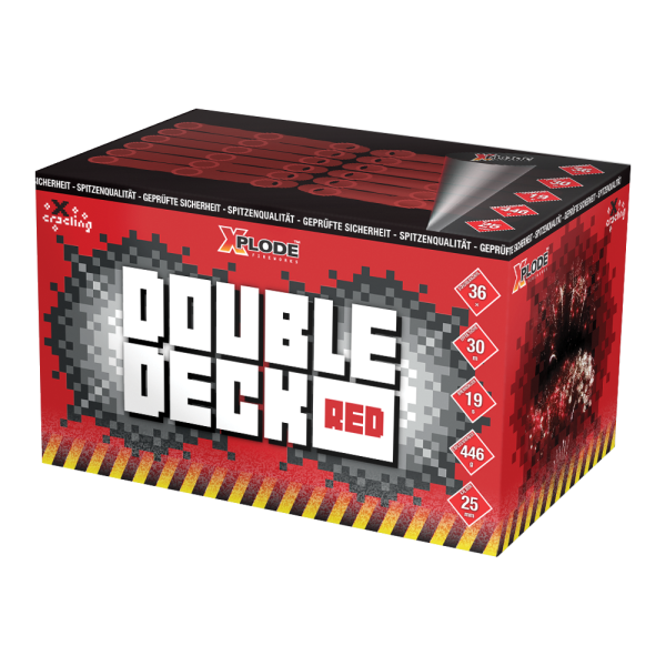 Double Deck Red, 36-Schuss XXL F&auml;cher-Batterie