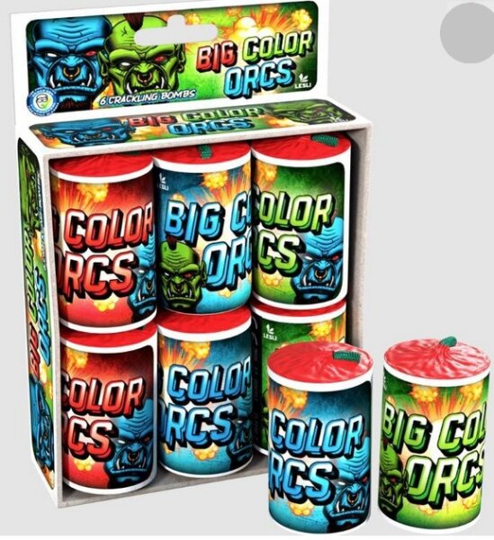 Big Color Orcs, 6er Crackling Font&auml;ne XXL