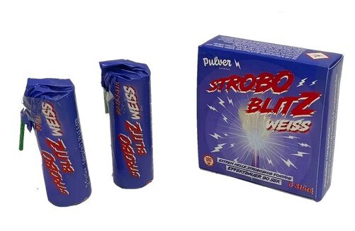 Strobo Blitz weiss, 3er Schtl. Blitz-Font&auml;nen NEU