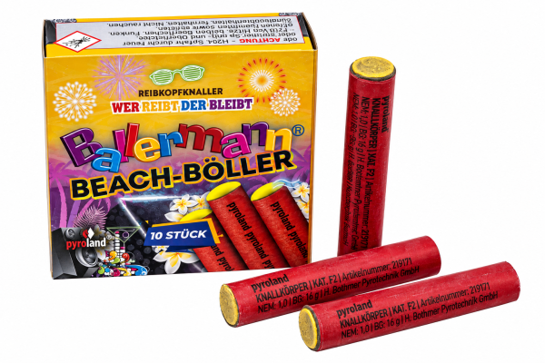 Ballermann Beach-B&ouml;ller Reibkopfknaller 10er FS NEU